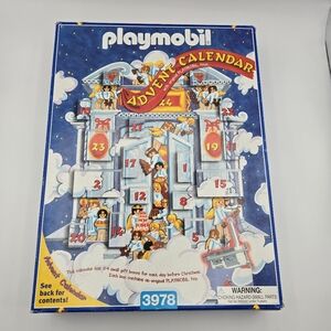 Vintage 1999 Playmobil 3978 Advent Calendar Playset Angel Santa Bakery Set